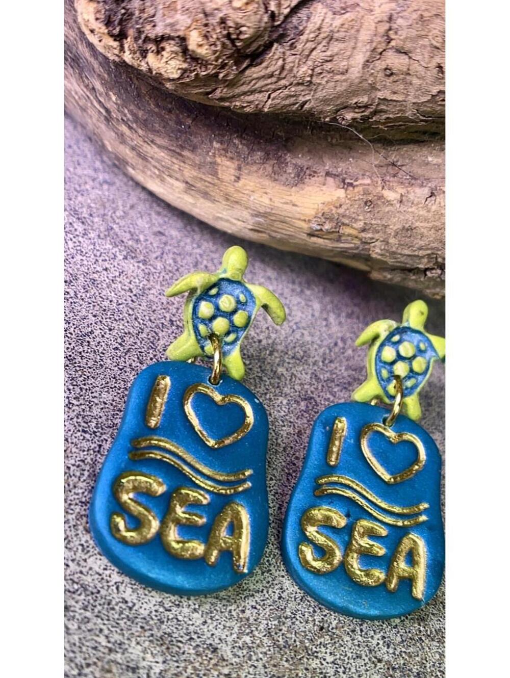 Havskärlek Sea Turtle Dangle Earrings